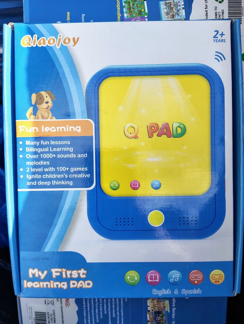 (GREEN) Qiaojoy Kids Learning Tablet Educational Learning Pad for Toddlers 2+